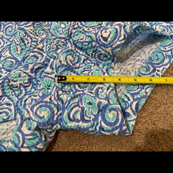 Lilly Pulitzer Adie Short Chasing Tail Blue Women’s Size 12 Pockets 3.5” Inseam - Picture 9 of 13